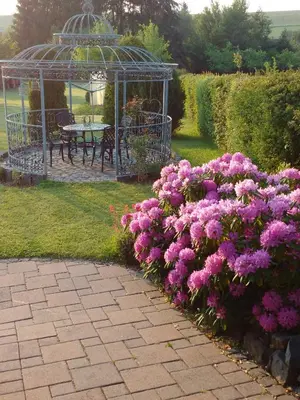 Ein Garten an der Unterkunft Ferienwohnung am Ernstberg