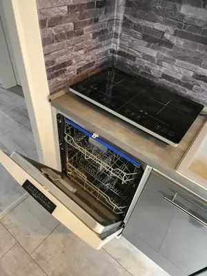 Küche/Küchenzeile in der Unterkunft Ferienwohnung Friedland