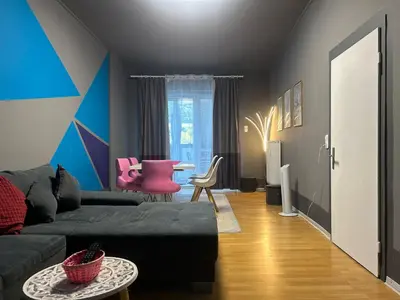 Ein Sitzbereich in der Unterkunft Ferienwohnung Kinheim an der Mosel