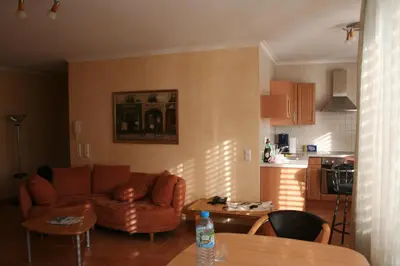 Küche/Küchenzeile in der Unterkunft Gästehaus