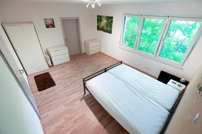 Ein Bett oder Betten in einem Zimmer der Unterkunft Waldhaus Nitztal