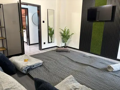 Ein Bett oder Betten in einem Zimmer der Unterkunft Schönes Apartment in der Altstadt