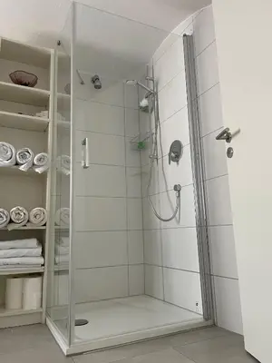 Ein Badezimmer in der Unterkunft Ferienwohnung Utes Stube