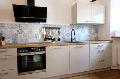 Küche/Küchenzeile in der Unterkunft Ferienwohnung Fränkischer Hof