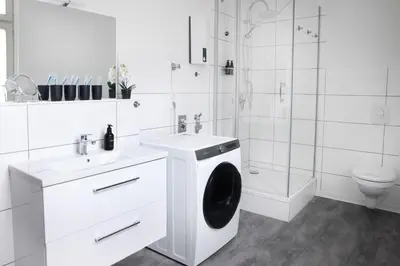 Ein Badezimmer in der Unterkunft Come Stay Relax Apartment für bis zu 6 Personen - Parkplatz - Voll ausgestattet & gemütlich