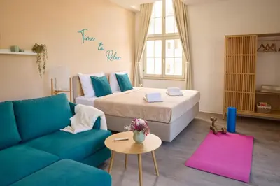 Ein Bett oder Betten in einem Zimmer der Unterkunft Come Stay Relax Apartment für bis zu 6 Personen - Parkplatz - Voll ausgestattet & gemütlich