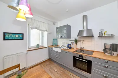 Küche/Küchenzeile in der Unterkunft Altstadt Residenz Wohnung 2