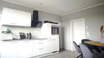Küche/Küchenzeile in der Unterkunft DANESSI-Familie,Business,nahe Koblenz,6 Personen,Saniert,direkte Anbindung Industriegebiet,TV Kingsize Boxspringbett