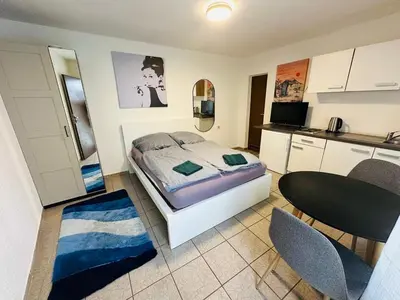 Küche/Küchenzeile in der Unterkunft Privat Studio mit Doppelbett