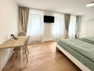Ein Bett oder Betten in einem Zimmer der Unterkunft Apartment Brunnenstraße in Braubach