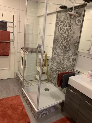 Ein Badezimmer in der Unterkunft Ferienhaus Brigitte