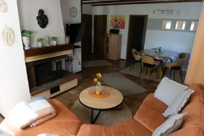 Ein Sitzbereich in der Unterkunft Haus Sonnenblick