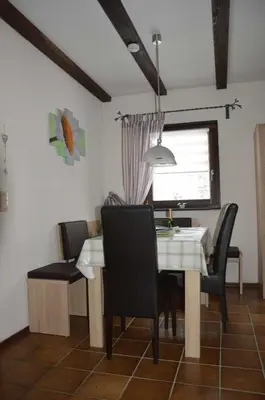 Ein Sitzbereich in der Unterkunft Haus Im Wiesengrund OG