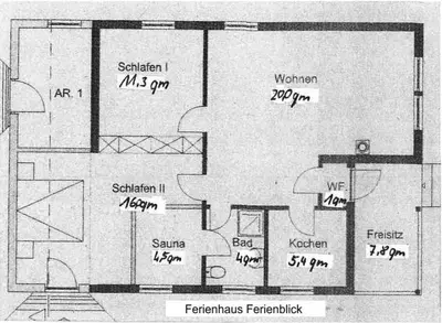 Grundriss der Unterkunft Haus Ferienglück