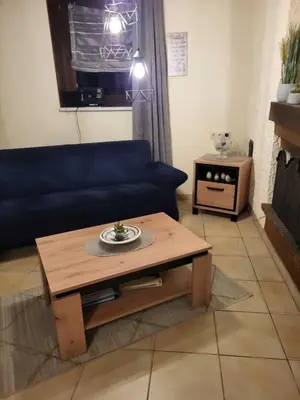 Ein Sitzbereich in der Unterkunft Haus Waldfrieden EG