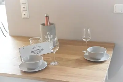 Getränke in der Unterkunft Ferienwohnung Kleine Auszeit