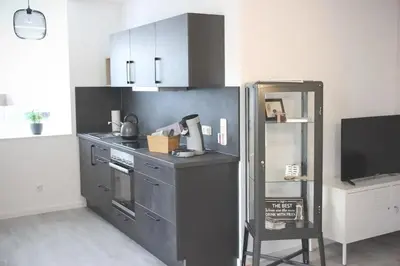 Küche/Küchenzeile in der Unterkunft Ferienwohnung Kleine Auszeit