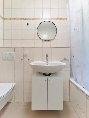 Ein Badezimmer in der Unterkunft Monteurwohnungen in Trier - Parkplatz - Einzelbetten - Waschmaschine und Trockner