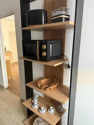 Küche/Küchenzeile in der Unterkunft Ferienwohnung am Krausbach