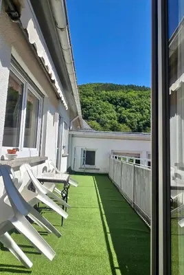 Ein Balkon oder eine Terrasse in der Unterkunft WX Home - Willkommen in Ihrer Ferienwohnung in Idar-Oberstein