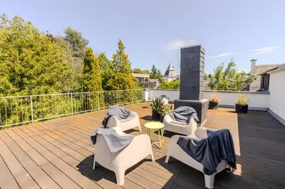 Ein Balkon oder eine Terrasse in der Unterkunft SOON APT Nr 4