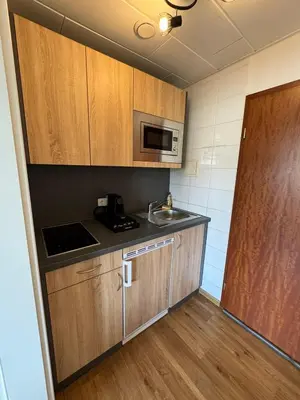 Küche/Küchenzeile in der Unterkunft RheinLoft Apartment - Balkon & Parkplatz 
