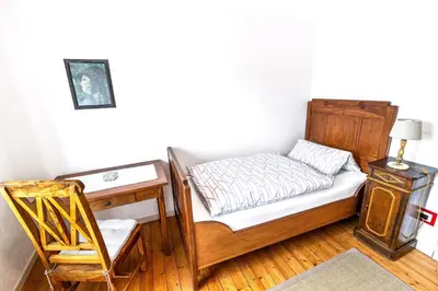 Ein Bett oder Betten in einem Zimmer der Unterkunft Ferienhaus Franziska
