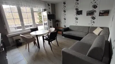 Ein Sitzbereich in der Unterkunft Ferienhaus Moselpanorama