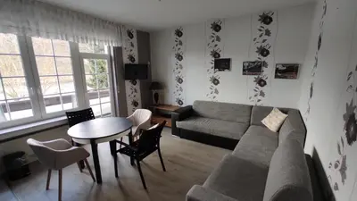 Ein Sitzbereich in der Unterkunft Ferienhaus Moselpanorama