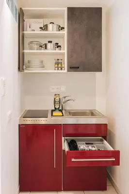 Küche/Küchenzeile in der Unterkunft Premium Budget Studio