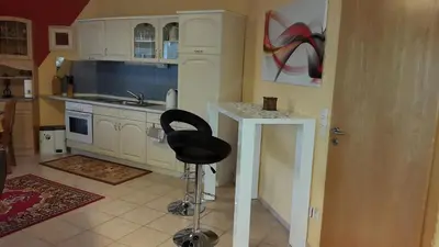 Küche/Küchenzeile in der Unterkunft Ferienwohnung Zinn