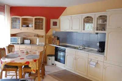 Küche/Küchenzeile in der Unterkunft Ferienwohnung Zinn