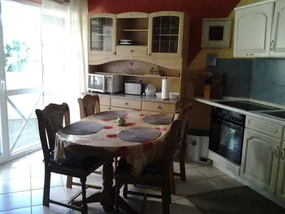 Küche/Küchenzeile in der Unterkunft Ferienwohnung Zinn