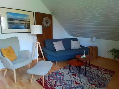 Ein Sitzbereich in der Unterkunft Haus Breser