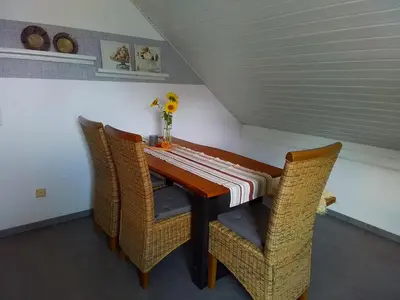 Ein Sitzbereich in der Unterkunft Haus Breser