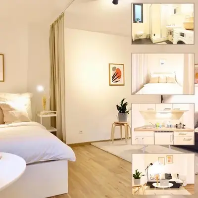 2 stylische separate Apartments mit zwei privaten Stellplätzen für bis zu 8 Personen und stadtnah