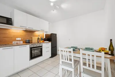 Küche/Küchenzeile in der Unterkunft Ferienhaus für Mensch & Hund mit großer Terrasse