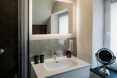 Ein Badezimmer in der Unterkunft Ferienhaus Maarwinkel