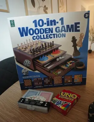 Eine Spielezimmer in der Unterkunft Haus Kerkyra