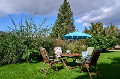 Ein Garten an der Unterkunft Luxus Studio 10 Min zur Porta Nigra inkl Parkplatz