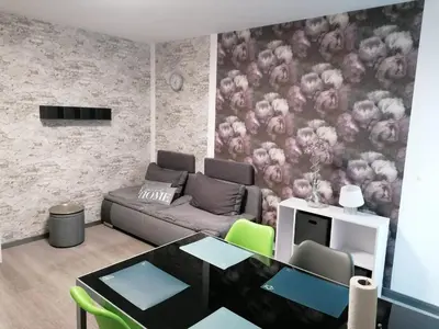 Ein Sitzbereich in der Unterkunft Nahe Hängebrücke