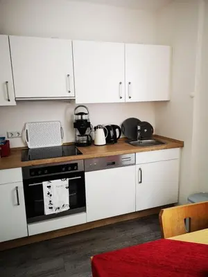 Küche/Küchenzeile in der Unterkunft Das blaue Haus