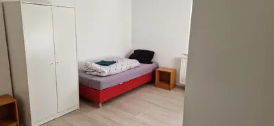 Ein Bett oder Betten in einem Zimmer der Unterkunft Zentral gelegene Monteurunterkunft Bad Kreuznach