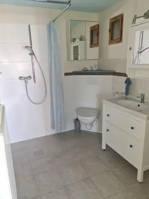 Ein Badezimmer in der Unterkunft Mediterranes Soonwald Apartment