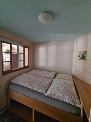 Ein Bett oder Betten in einem Zimmer der Unterkunft Mediterranes Soonwald Apartment
