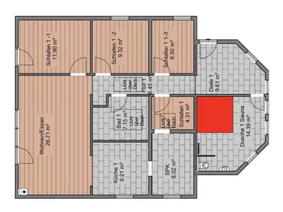 Grundriss der Unterkunft Holiday Home Deluxe
