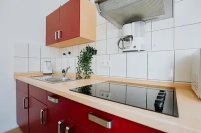 Küche/Küchenzeile in der Unterkunft Große Altbauwohnung in Boppard für 7 Gäste