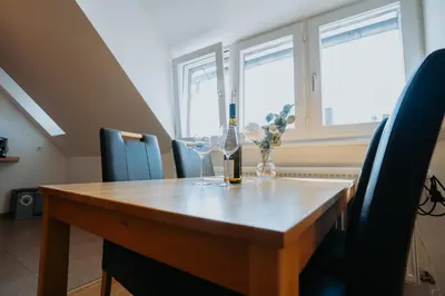 Ein Sitzbereich in der Unterkunft Charmanter Altbau in Boppard, Platz für 5