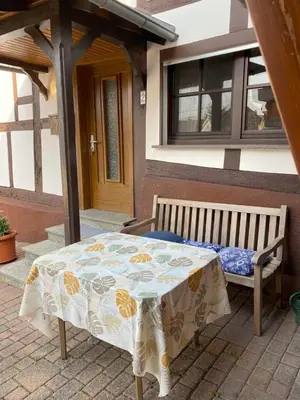 Ein Balkon oder eine Terrasse in der Unterkunft Auszeit Ferienhaus Nr 2