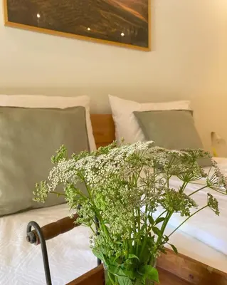 Ein Bett oder Betten in einem Zimmer der Unterkunft Auszeit Ferienhaus Nr 2a